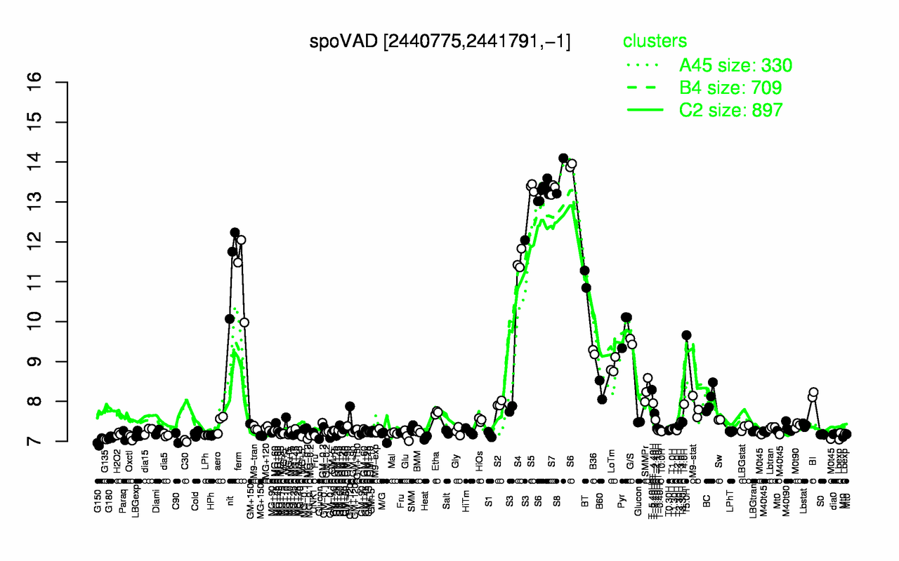 Graph of expression data for this gene.