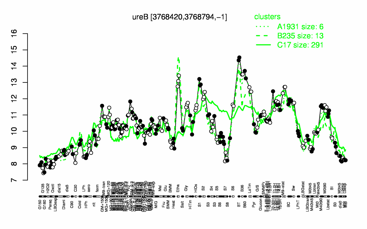 Graph of expression data for this gene.