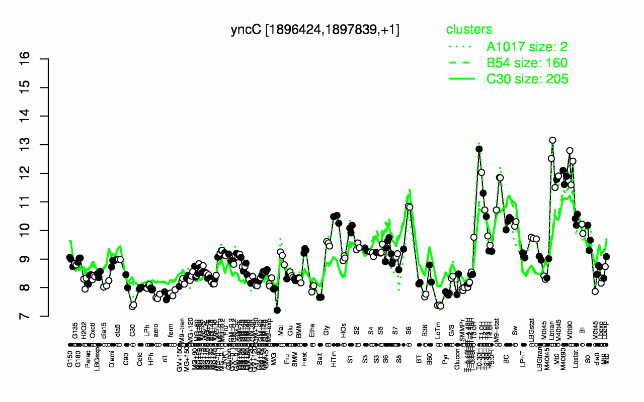 Graph of expression data for this gene.