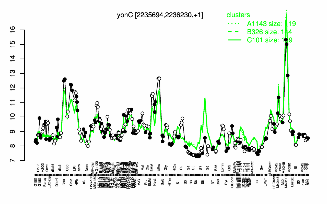 Graph of expression data for this gene.