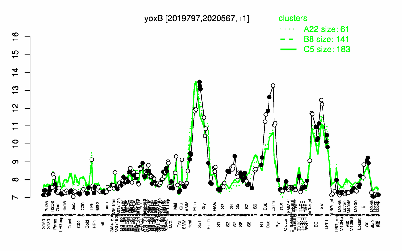 Graph of expression data for this gene.