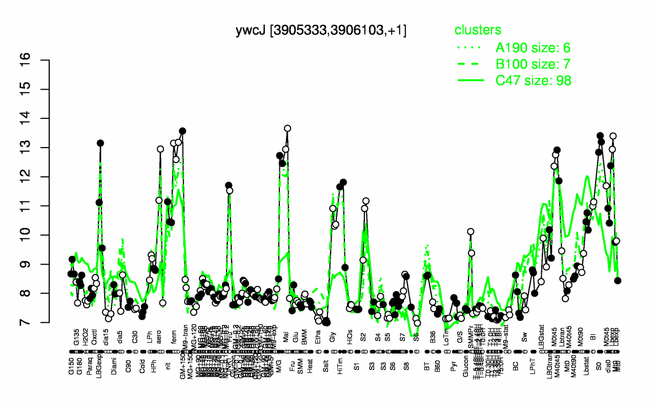 Graph of expression data for this gene.