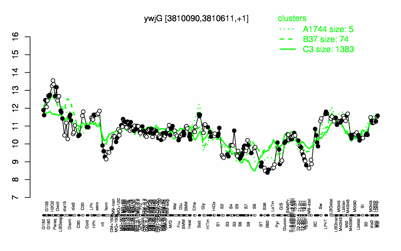 Graph of expression data for this gene.