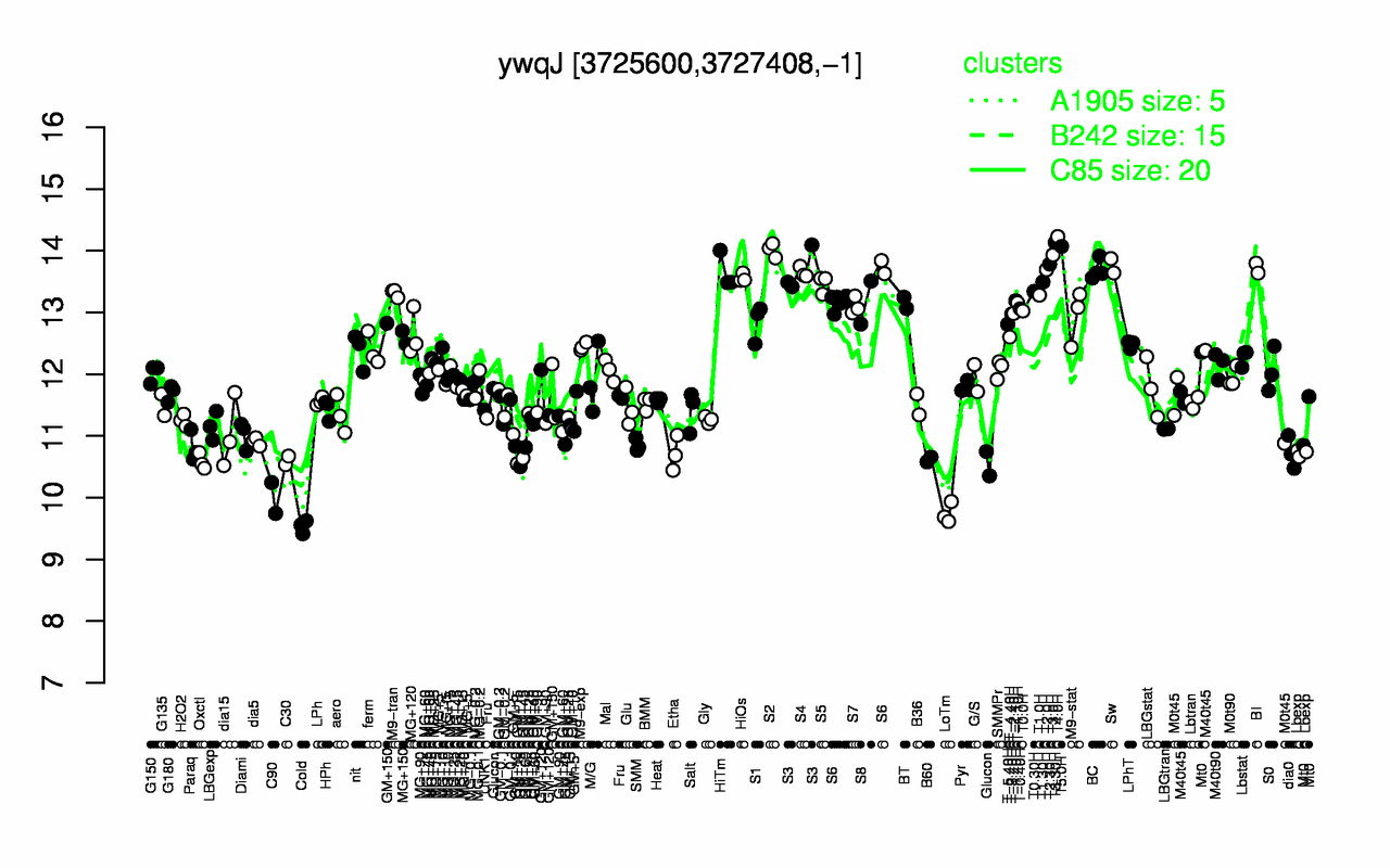 Graph of expression data for this gene.